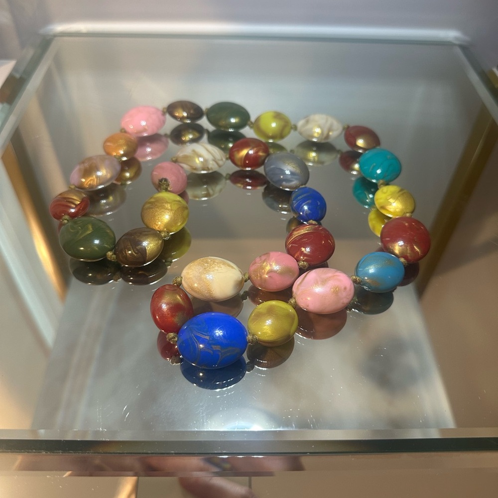 Vintage Colorful Beaded Necklace
